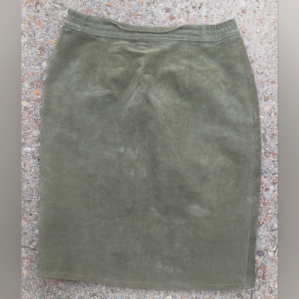 Vintage Don't Stop Leather Skirt